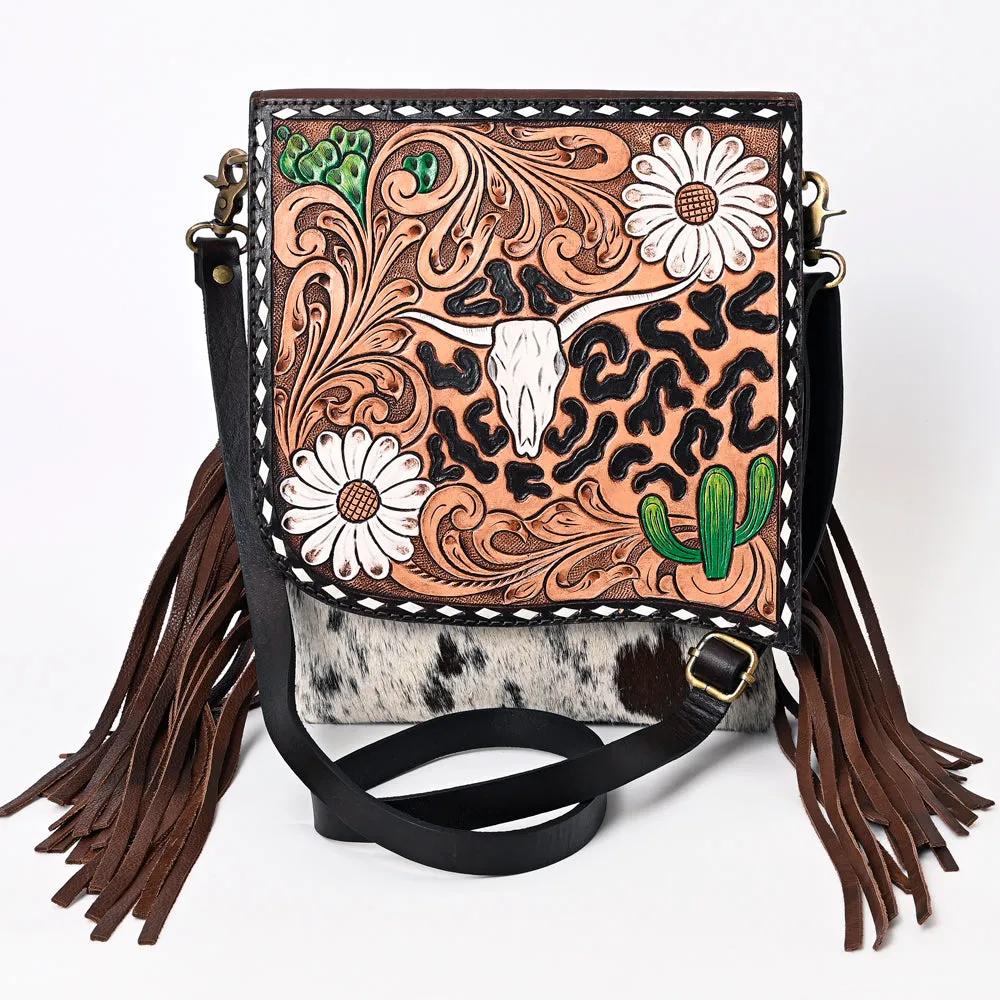 ADBGA333 American Darling Hand Tooled Hair On Genuine Leather Women Bag Western Handbag Purse