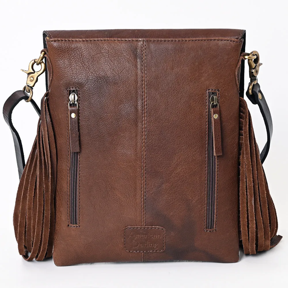 ADBGA333 American Darling Hand Tooled Hair On Genuine Leather Women Bag Western Handbag Purse
