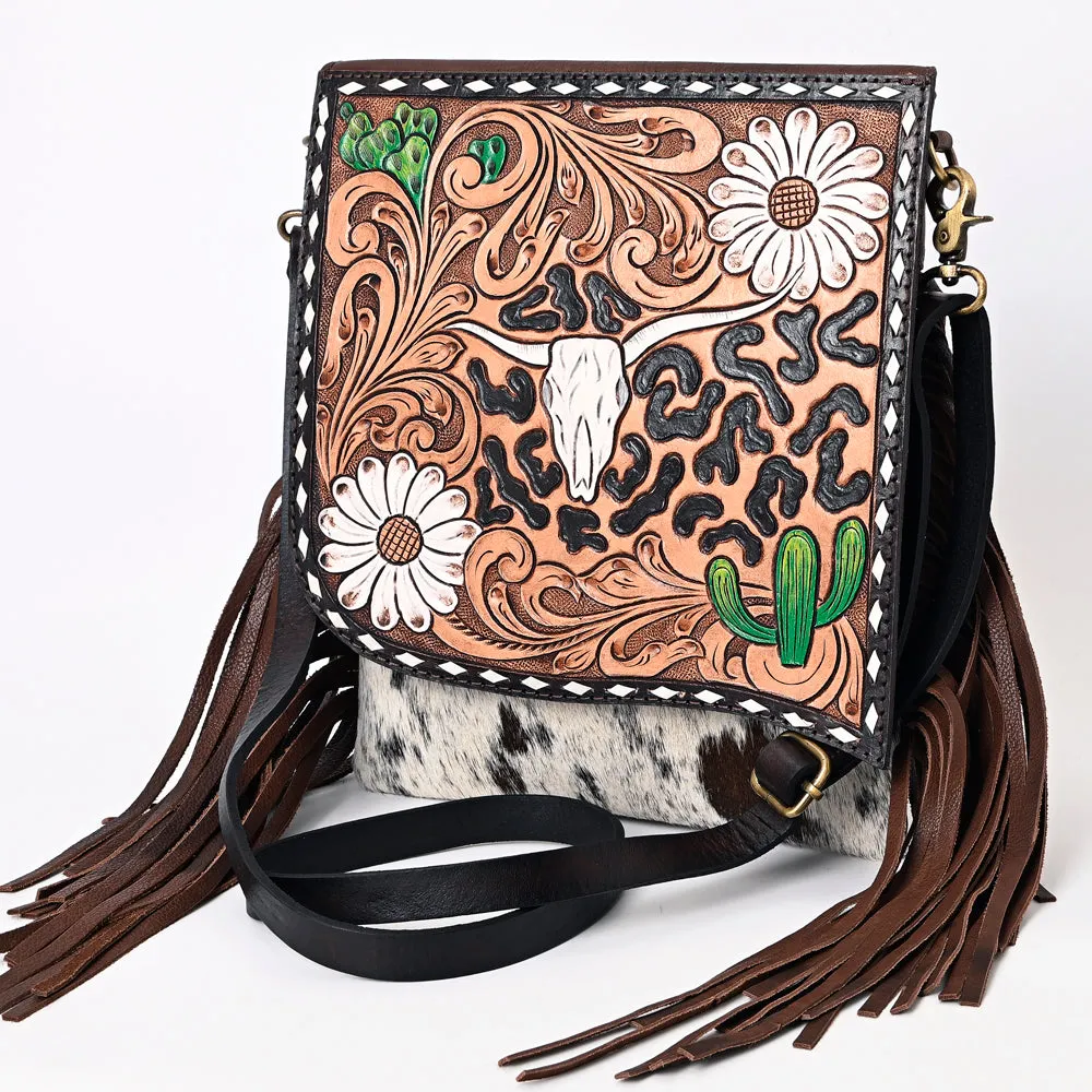 ADBGA333 American Darling Hand Tooled Hair On Genuine Leather Women Bag Western Handbag Purse