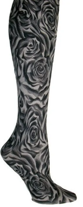 Black Roses Trouser Socks (Women's)