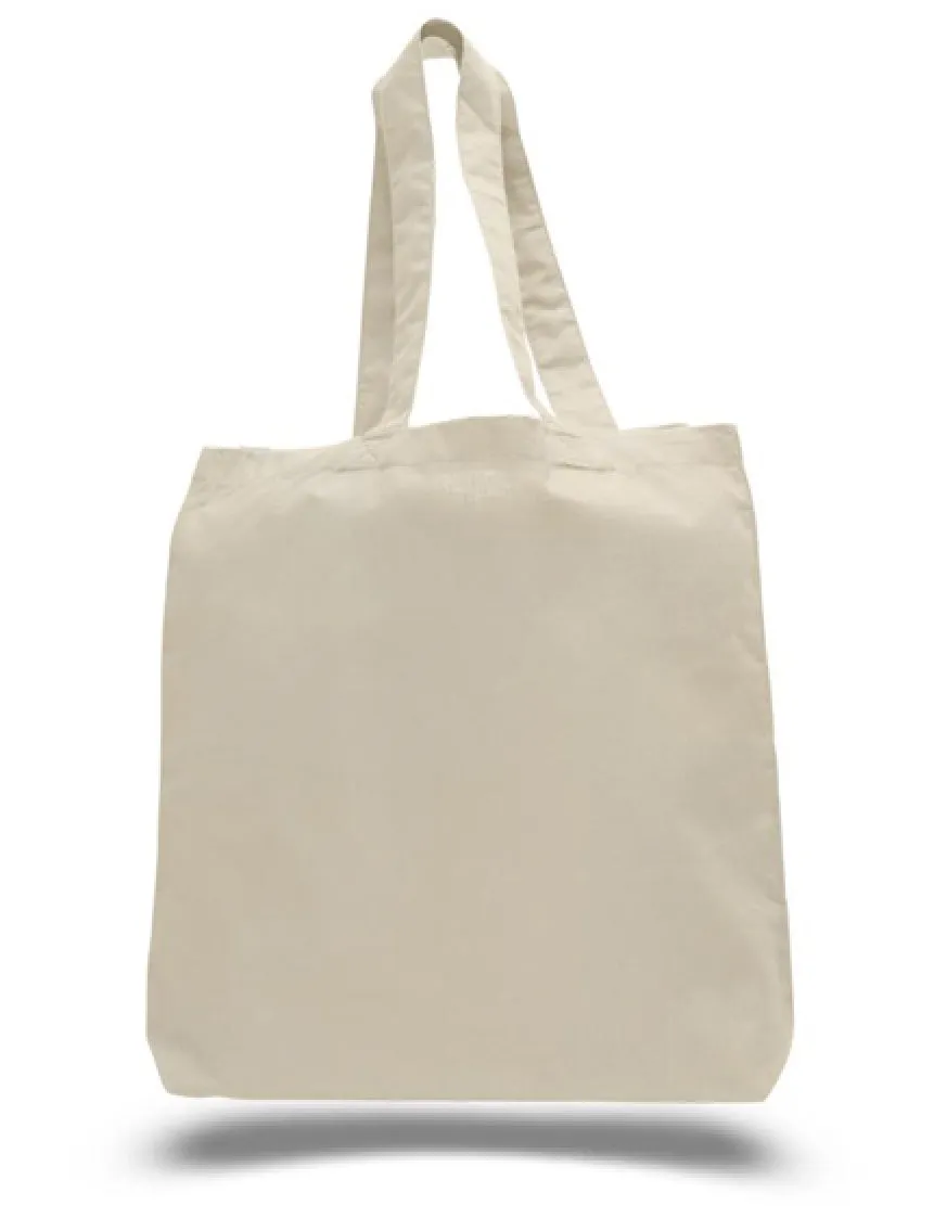 Blank Cotton Tote Bags with Gusset, Wholesale Economical Bags