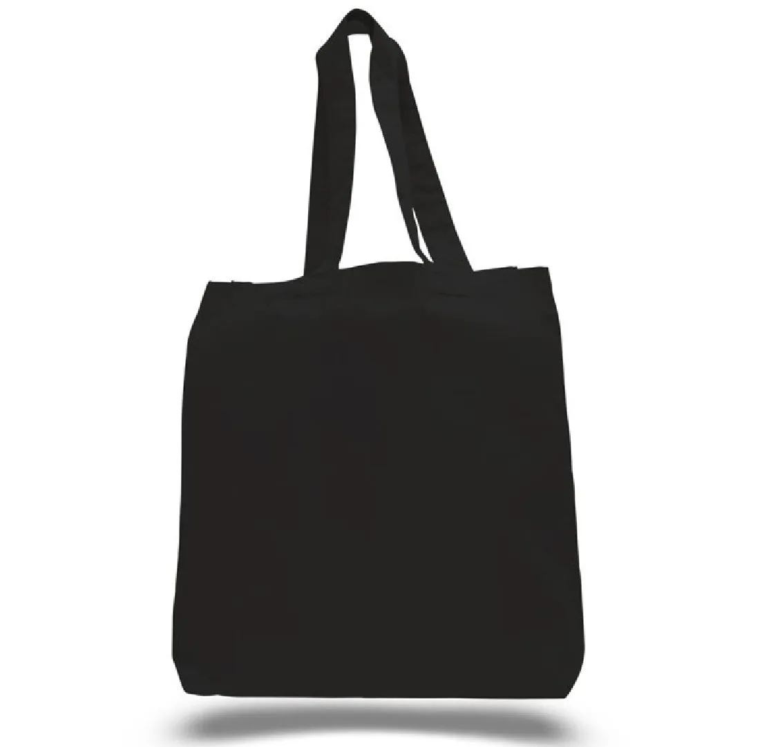 Blank Cotton Tote Bags with Gusset, Wholesale Economical Bags