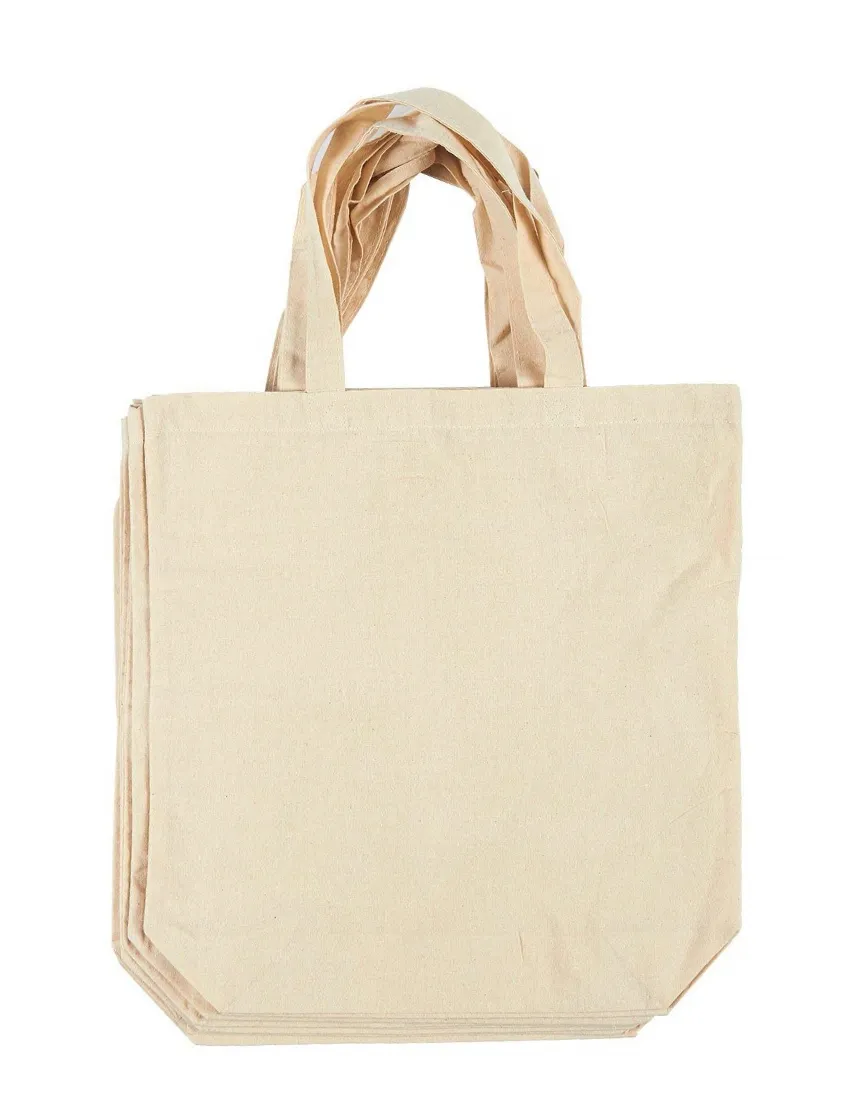 Blank Cotton Tote Bags with Gusset, Wholesale Economical Bags