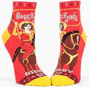 BLUE Q Women's Ankle Socks - Boss Lady - Giddy Up