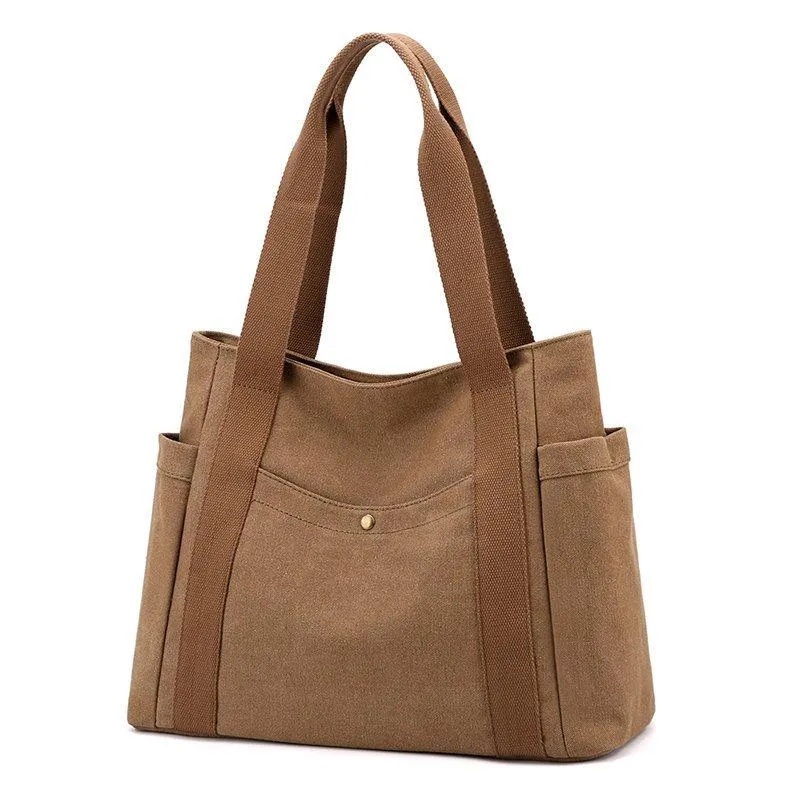 Canvas Bag 2021 New Women's Shoulder Bag Large Capacity Waterproof Handbags