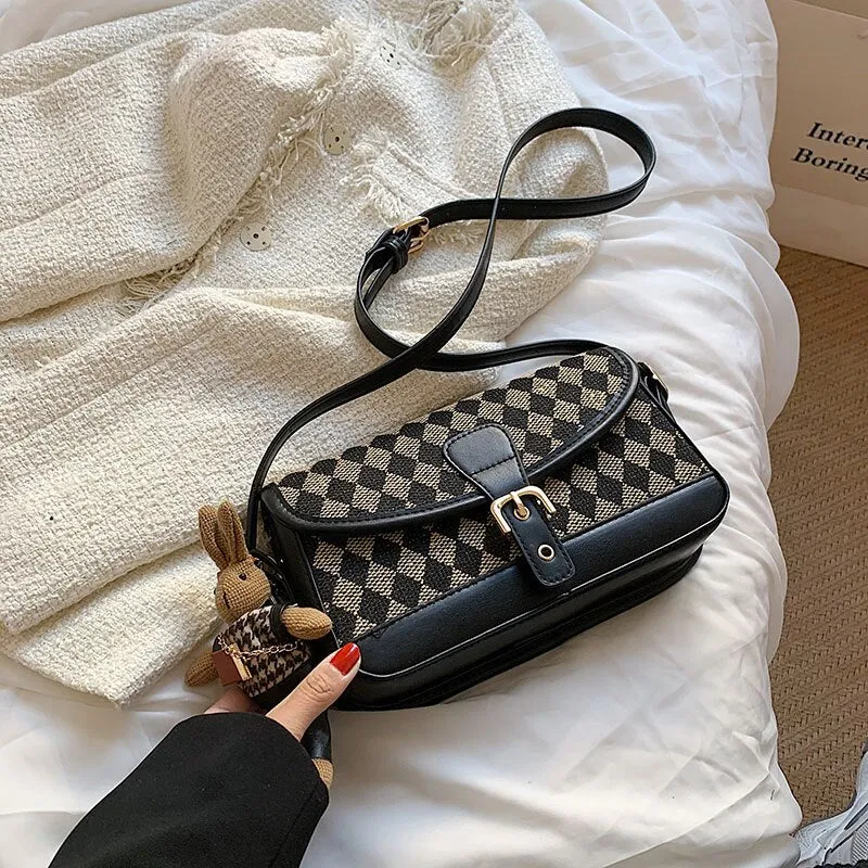 Christmas Gift Hot-selling Bag Women 2024 Autumn/winter New Style Messenger Bag High Fashion Shoulder Bag Underarm Bag Dual-use Bag Square Bag