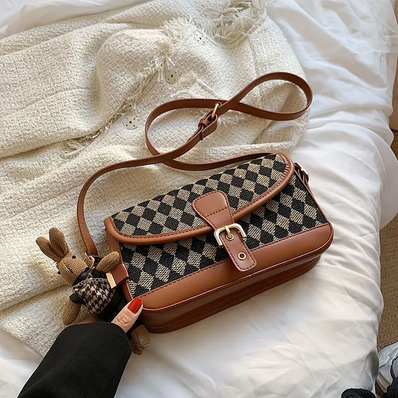 Christmas Gift Hot-selling Bag Women 2024 Autumn/winter New Style Messenger Bag High Fashion Shoulder Bag Underarm Bag Dual-use Bag Square Bag