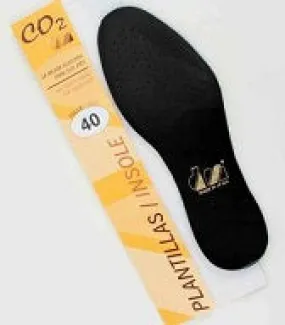 DM: CO2 Leather comfort insoles, black   CLOSEOUT