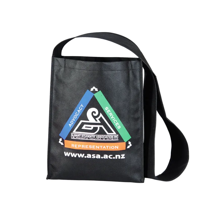 Ecobags Non-Woven Messenger Bag in Black