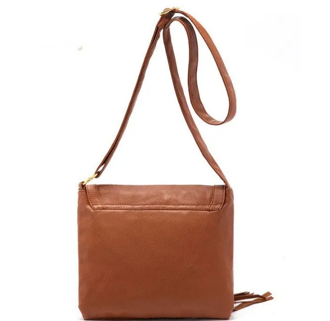 Fashion Tassel PU Leather Retro Style Women's Shoulder Crossbody Bag
