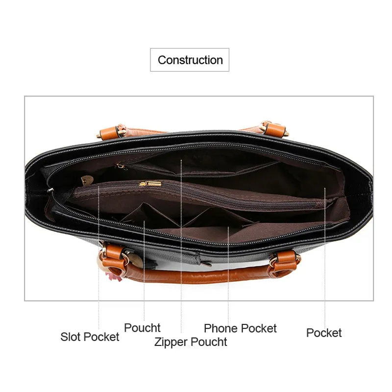 Large Capacity Stylish Leather Bag