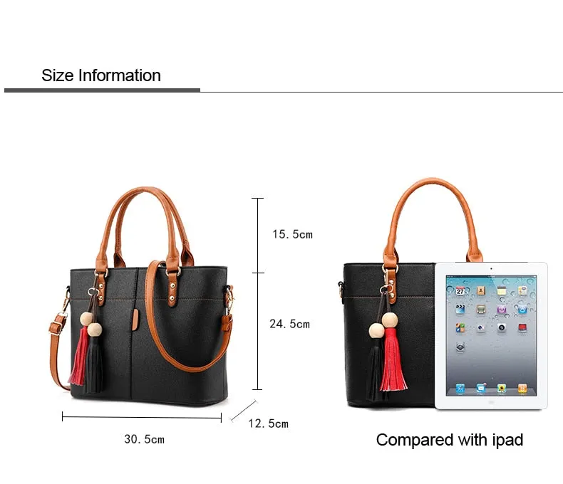 Large Capacity Stylish Leather Bag