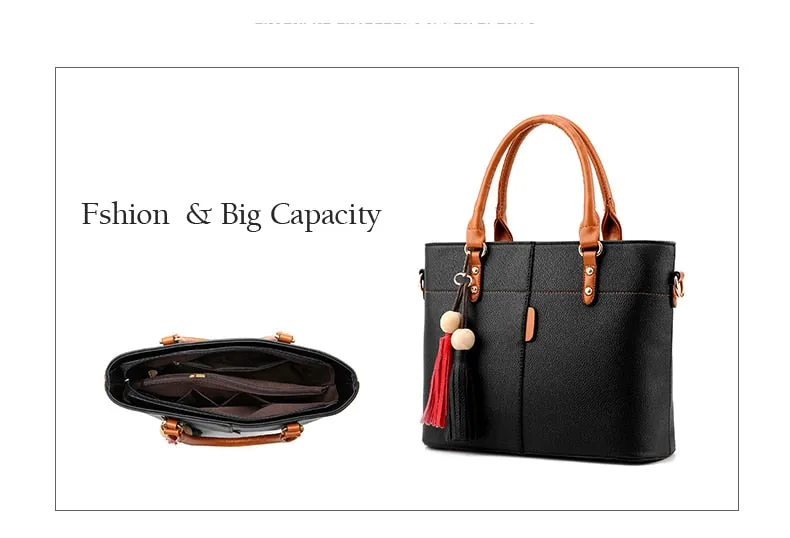 Large Capacity Stylish Leather Bag
