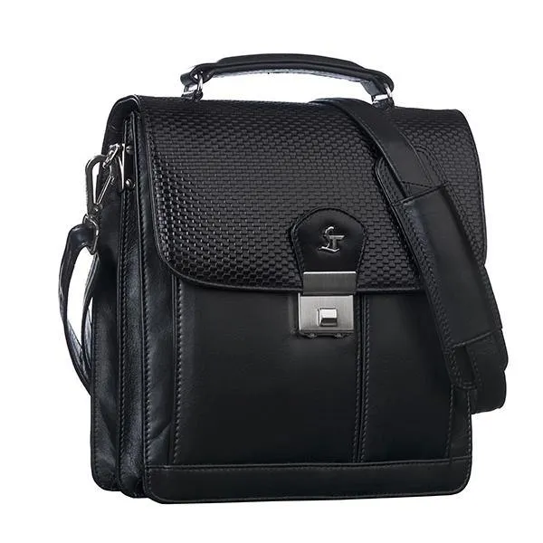 Men's Bag V | Leather Messenger Bag For Men | Colour : Black