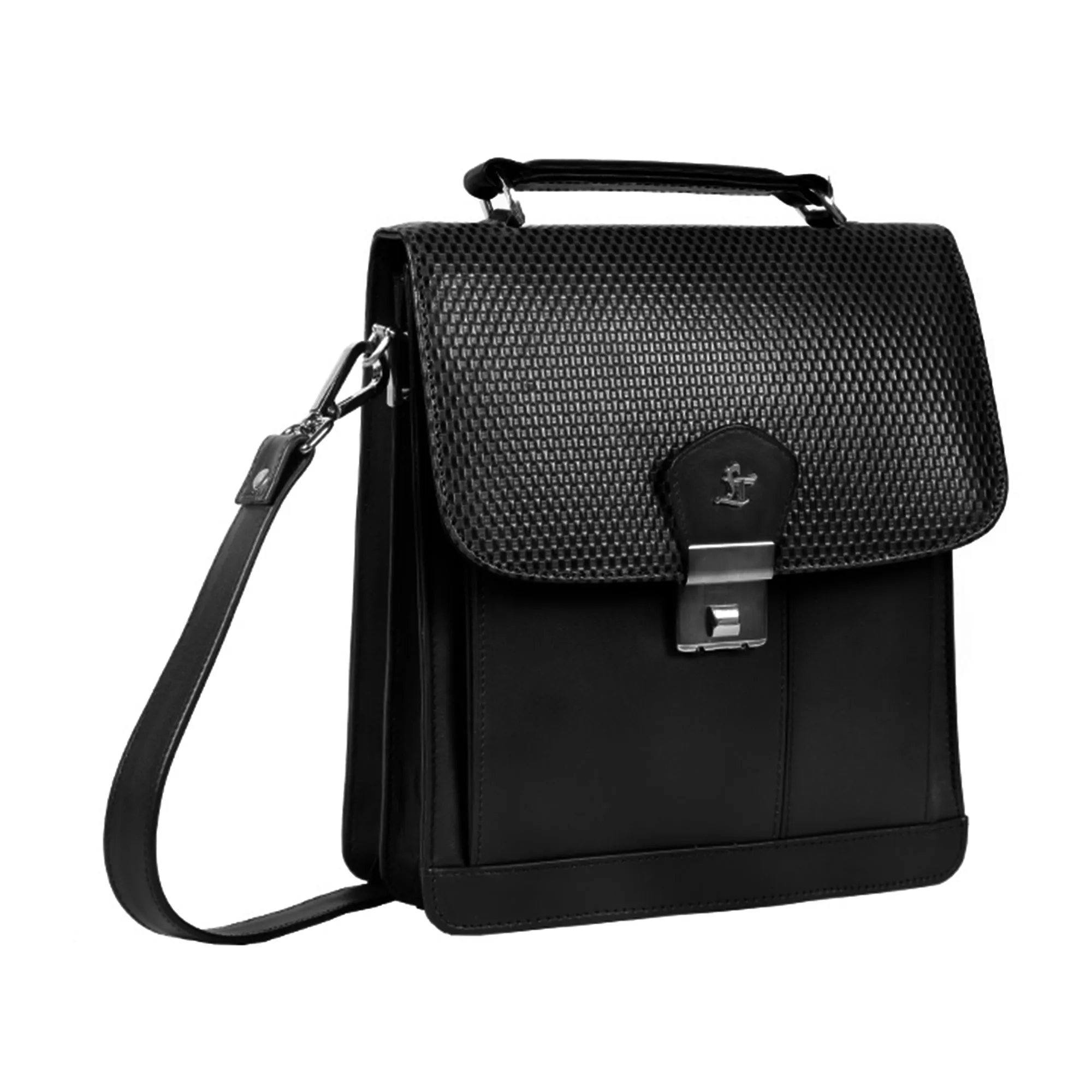Men's Bag V | Leather Messenger Bag For Men | Colour : Black