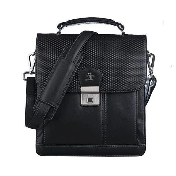 Men's Bag V | Leather Messenger Bag For Men | Colour : Black