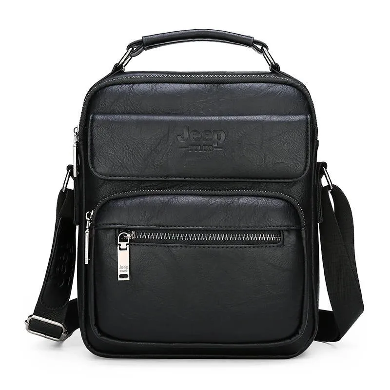 Men's Leather Shoulder Bag For 9.7 Inch iPad