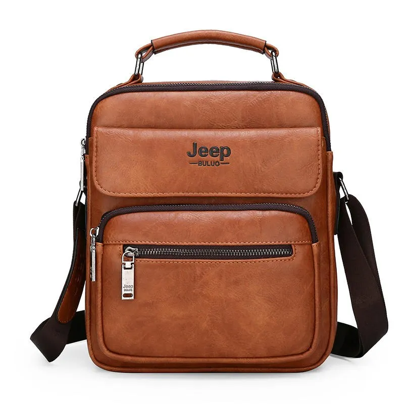 Men's Leather Shoulder Bag For 9.7 Inch iPad