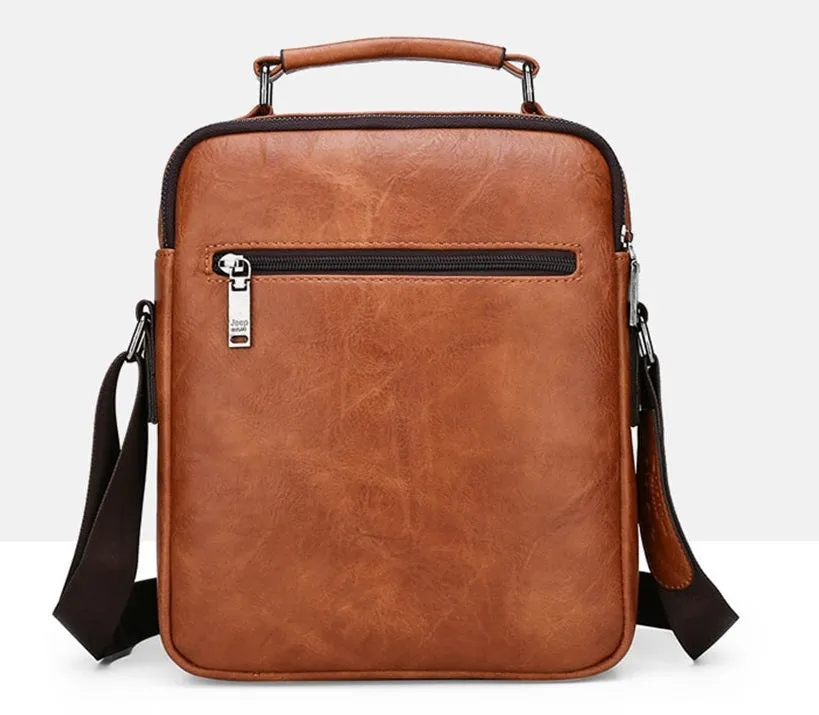 Men's Leather Shoulder Bag For 9.7 Inch iPad
