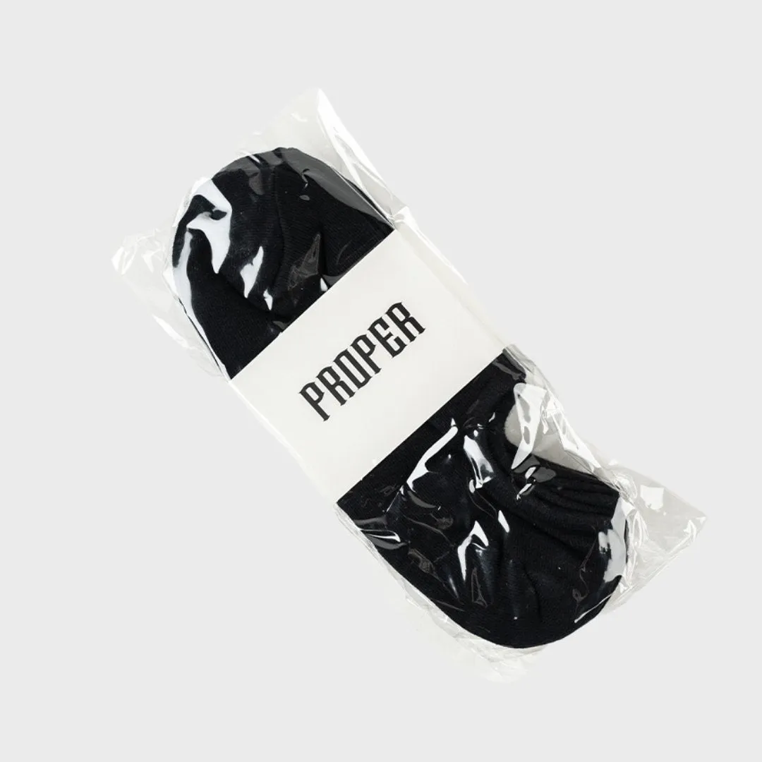 PROPER INVISIBLE SOCKS BLACK 3 PACK