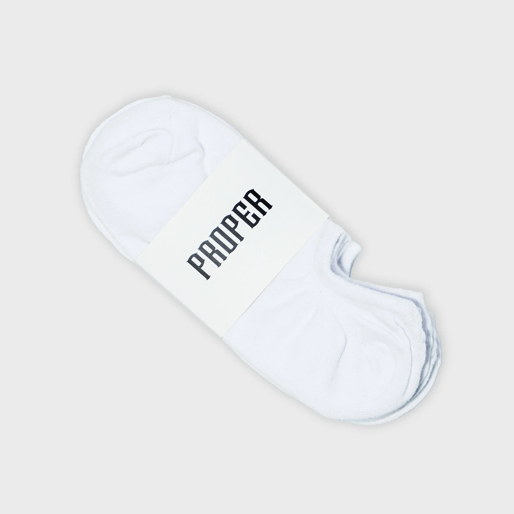 PROPER INVISIBLE SOCKS WHITE 3 PACK