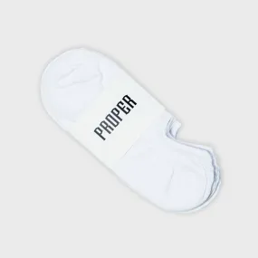 PROPER INVISIBLE SOCKS WHITE 3 PACK