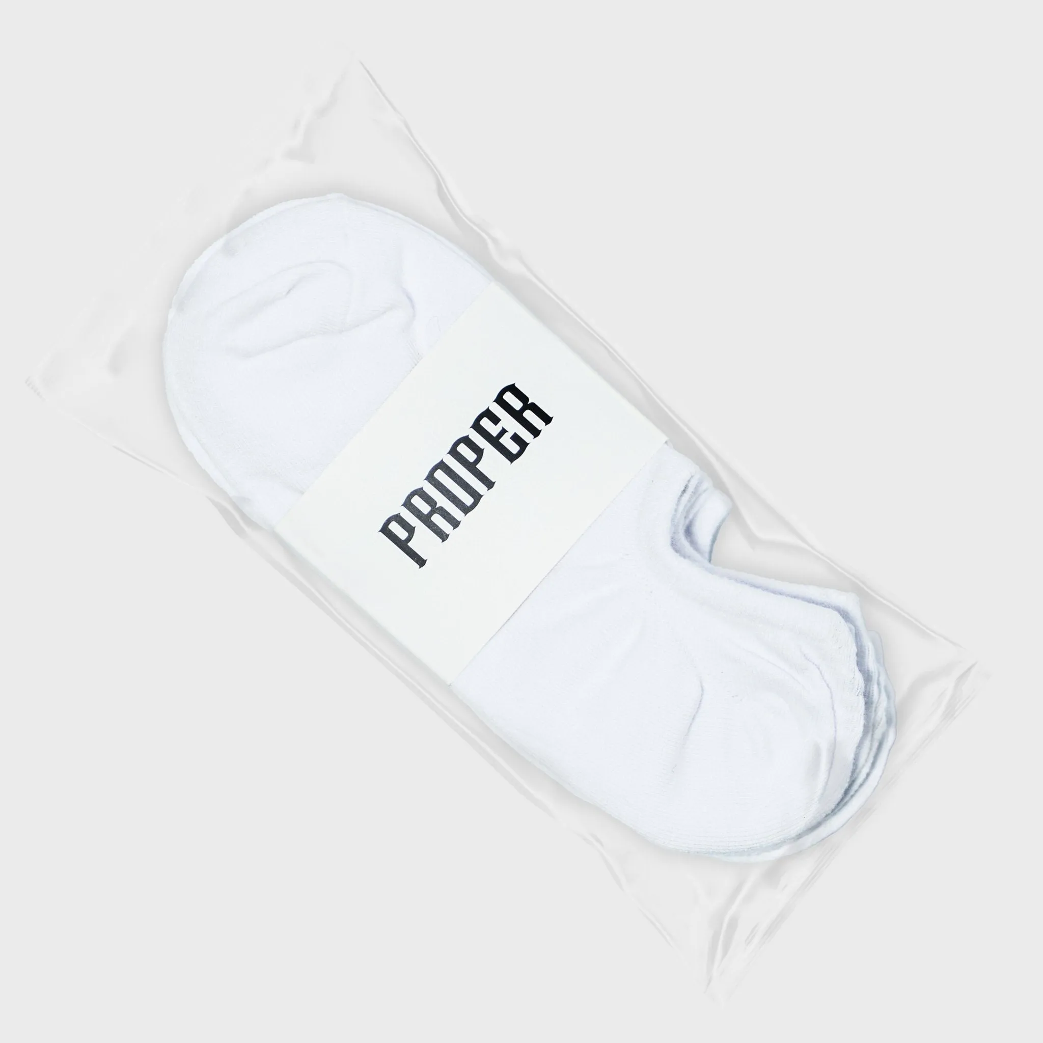 PROPER INVISIBLE SOCKS WHITE 3 PACK