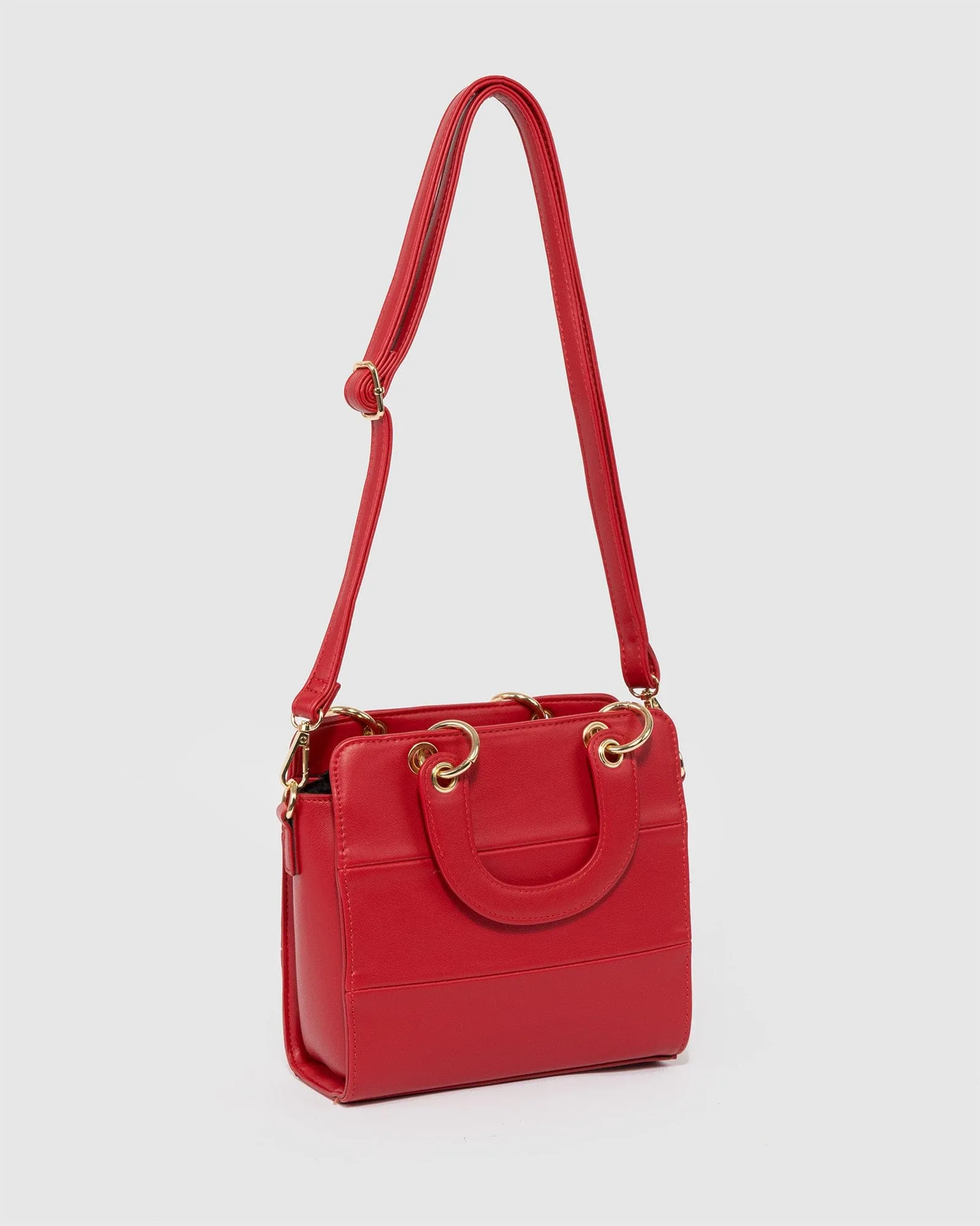 Red Ella Panel Mini Tote Bag