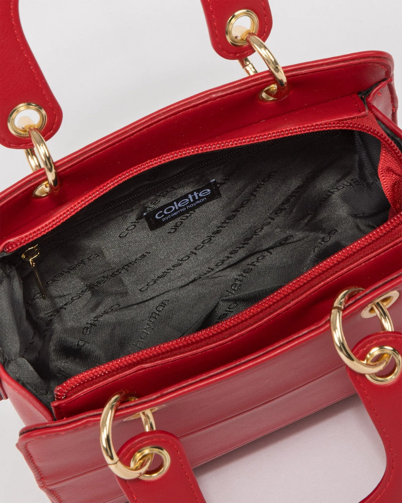 Red Ella Panel Mini Tote Bag