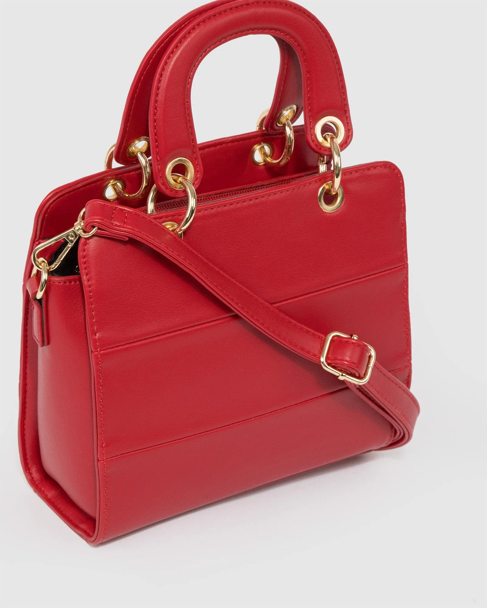 Red Ella Panel Mini Tote Bag