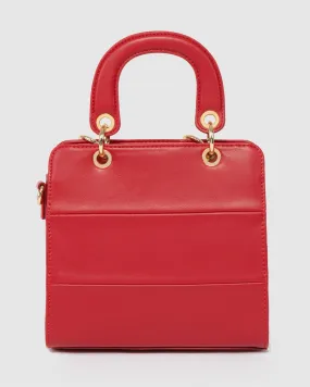 Red Ella Panel Mini Tote Bag