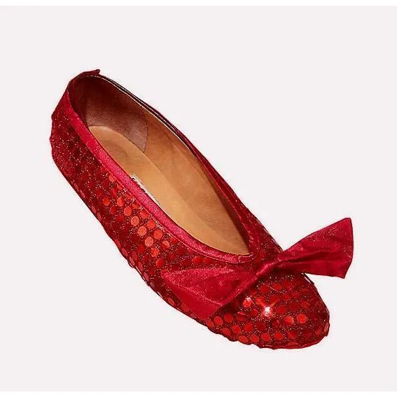 Red Sequin Shoe Covers