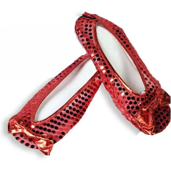 Red Sequin Shoe Covers