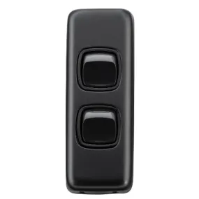 Tradco 2 Gang Flat Plate Rocker Switches