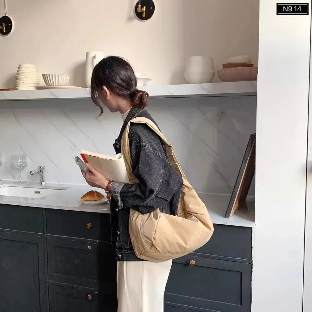Uakiss Women School Messenger Bags For Women Crossbody Ladies Designer Handbag Solid Large Capacity Casual nylon Shoulder Female Bags
