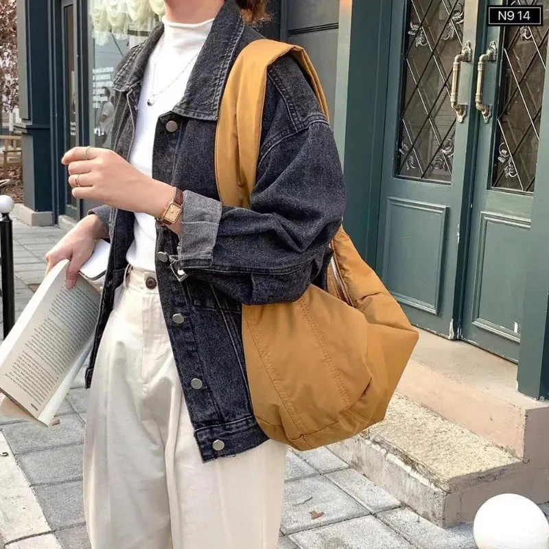 Uakiss Women School Messenger Bags For Women Crossbody Ladies Designer Handbag Solid Large Capacity Casual nylon Shoulder Female Bags