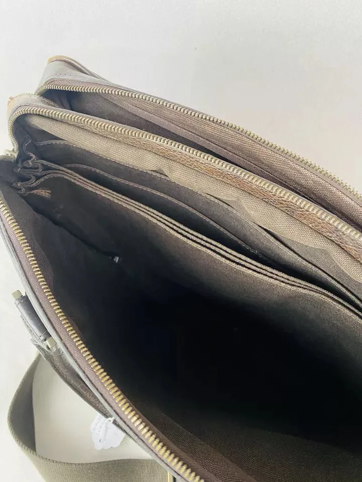 Vintage Mulberry Brown Leather Messenger Bag
