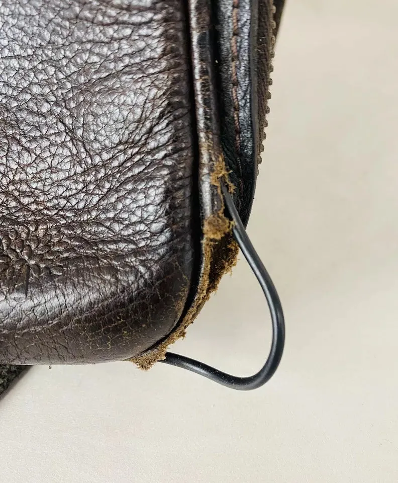 Vintage Mulberry Brown Leather Messenger Bag