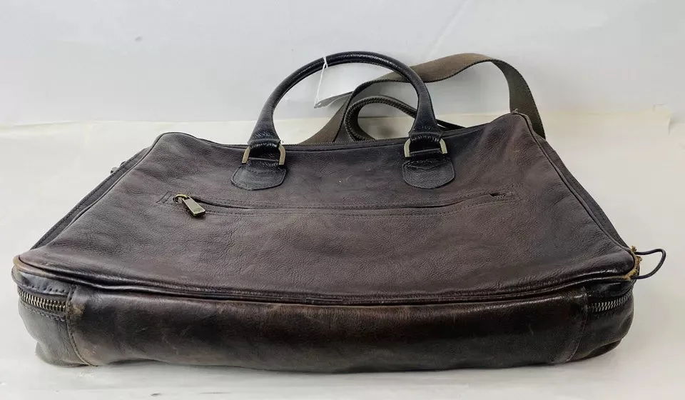 Vintage Mulberry Brown Leather Messenger Bag